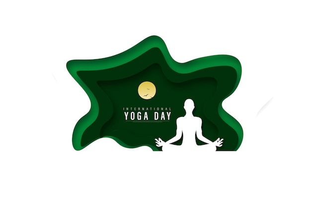 International yoga day vector illustration June 21.