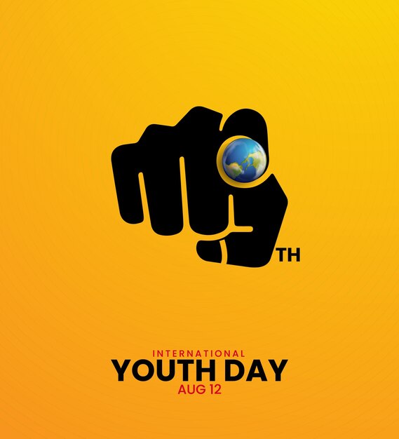 International youth day 3d illustration