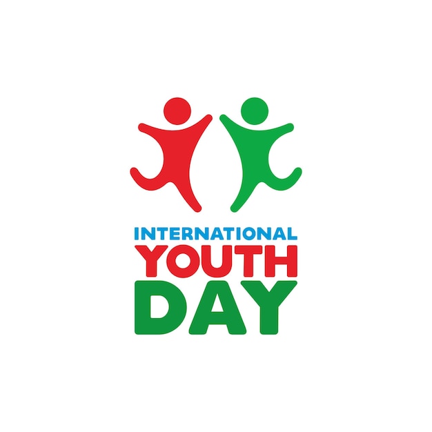 international youth day greeting vector illustration design of youth day celebration