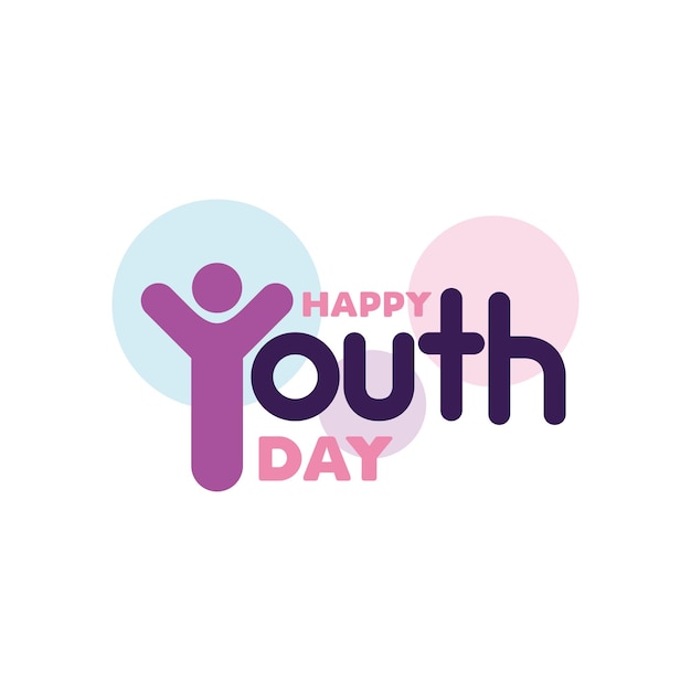 Вектор Международный день молодежи 12 августа дизайн векторной иллюстрации