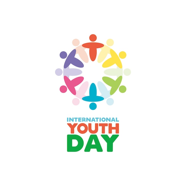 international youth day12 august vector illustration