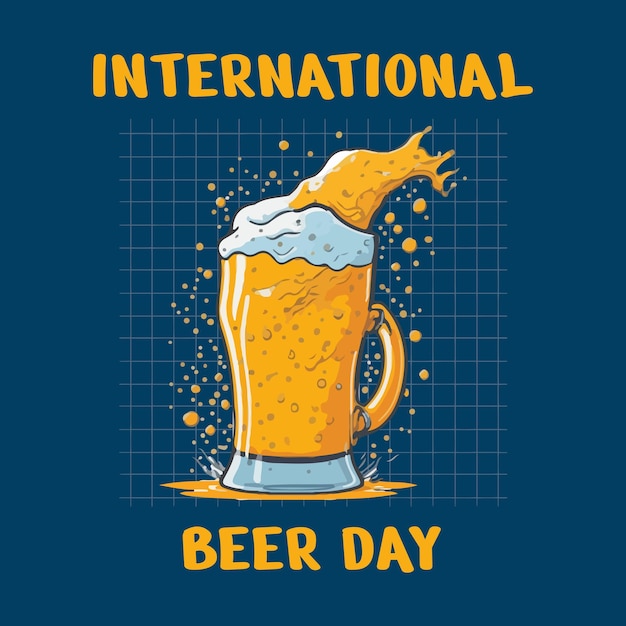 internationale bierdag ontwerpvector