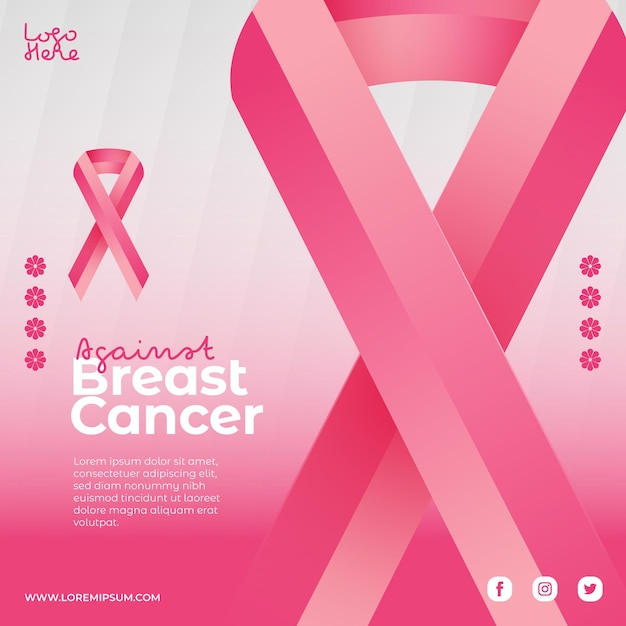 internationale borstkankerdag sociale media poster