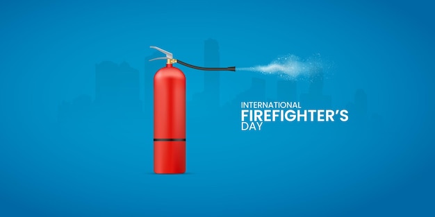 Internationale Brandweerdag. Abstracte achtergrond