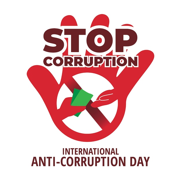 Internationale Dag van de Anti Corruptie Illustratie