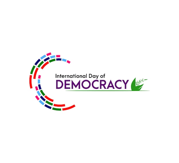 Internationale dag van de democratie vectorillustratie logo