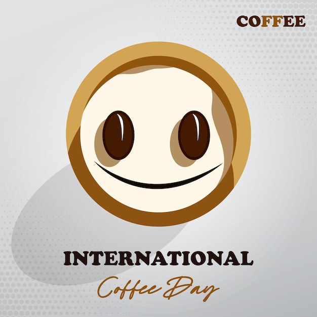 Internationale dag van de gratis vector koffie