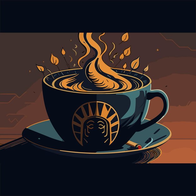 Internationale dag van de koffie-illustratie