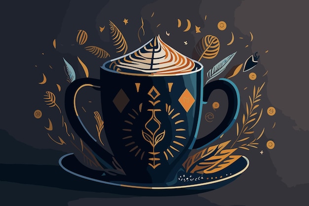 Vector internationale dag van de koffie illustratie