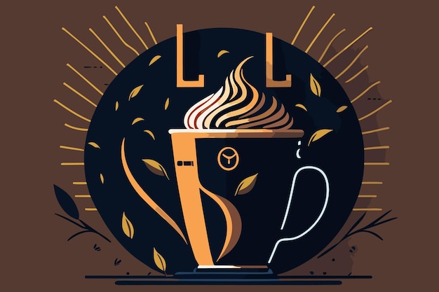 Internationale dag van de koffie illustratie