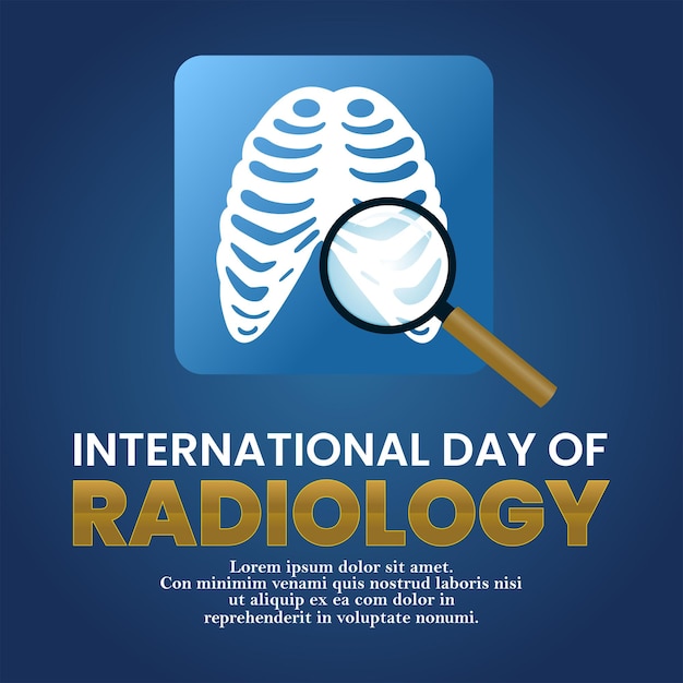 Internationale dag van de radiologie vector