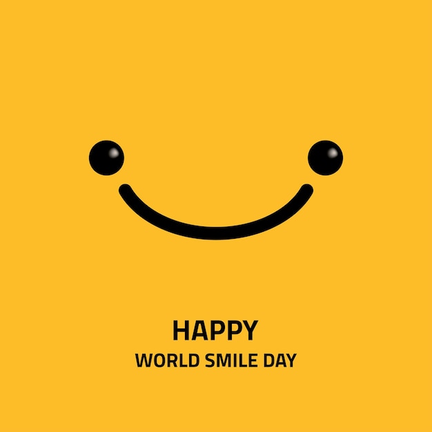 Internationale dag van geluk glimlach dag banner Goed humeur Leuk concept Glimlach pictogram illustratie