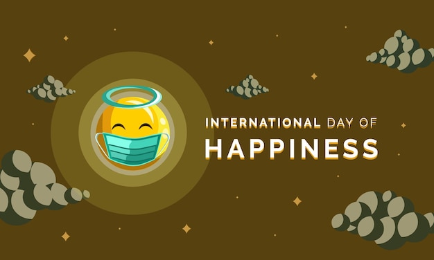 Internationale dag van geluk vectorillustratie