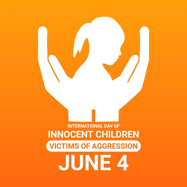 Vector internationale dag van onschuldige kinderen slachtoffers van agressie