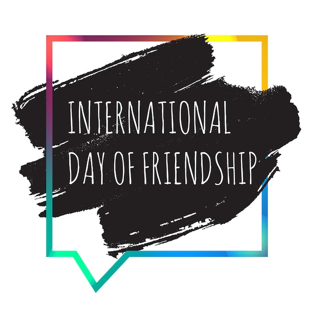 Internationale dag van vriendschapsbanner
