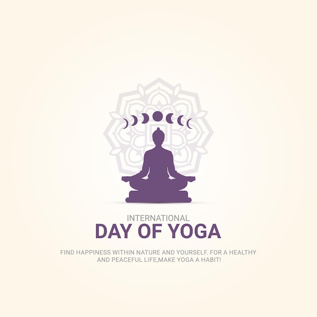 Internationale dag van yoga illustratie Gratis Vector