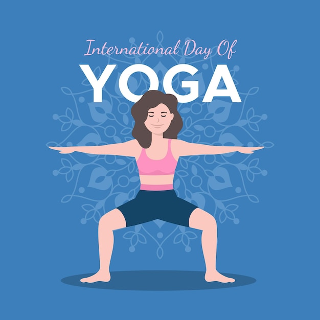 Internationale dag van yoga illustratie