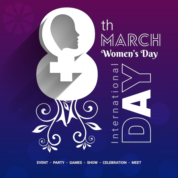 internationale gelukkige vrouwendag viering gradiënt banner ontwerpsjabloon