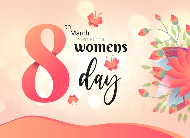internationale gelukkige vrouwendag viering gradiënt kaart ontwerpsjabloon