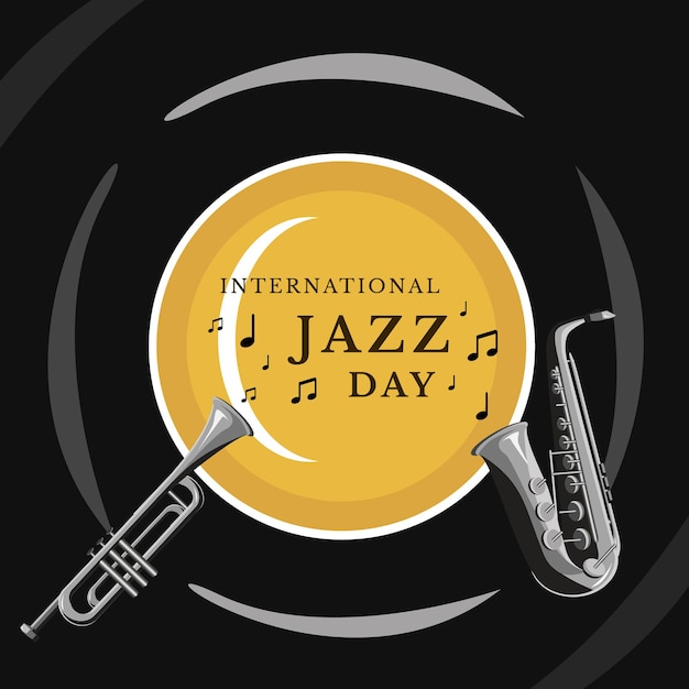 Internationale Jazz Dag Illustratie Vector