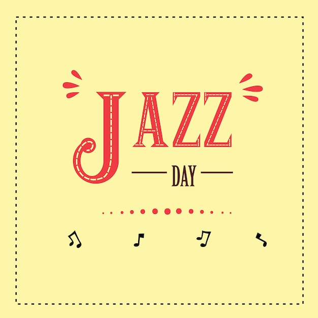 Internationale Jazz Dag Vector Sjabloonontwerp Illustratie