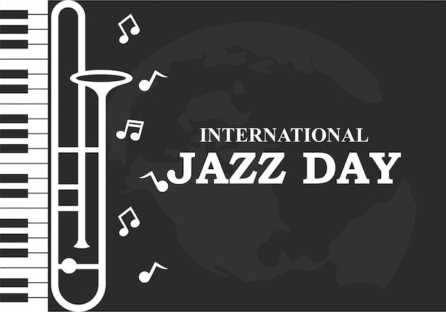 Internationale jazz dag vectorillustratie