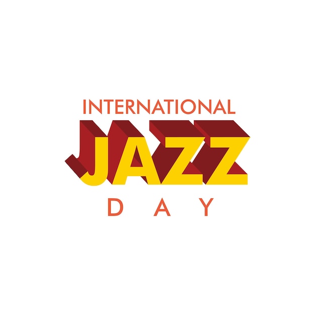 Vector internationale jazz dag vectorillustratie