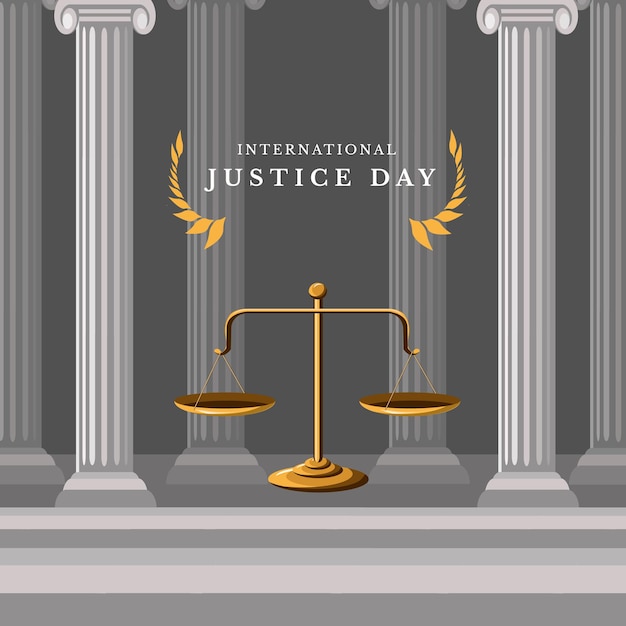 Internationale Justitie Dag Illustratie Vector