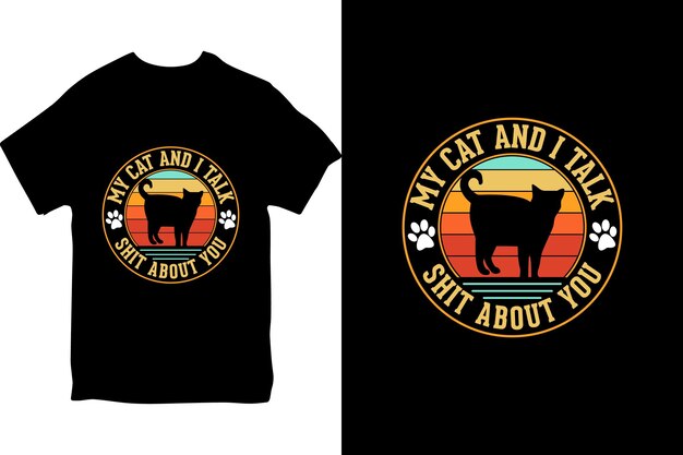 Vector internationale kattendag tshirt cat tshirt ontwerp zwarte kattent-shirt