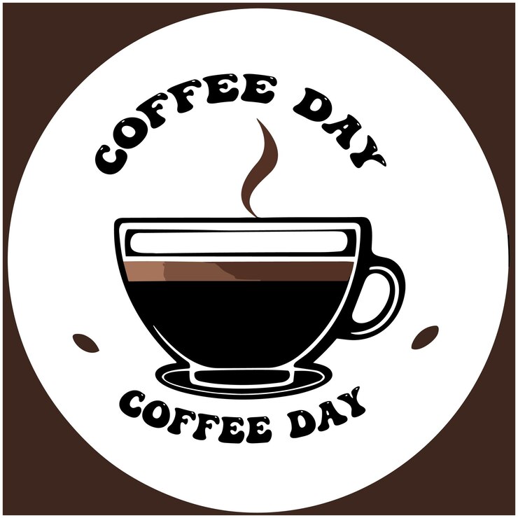 Vector internationale koffie dag ontwerp vector template
