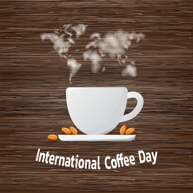Vector internationale koffiedag social media-sjabloon voor instagram post feed en nog veel meer projecten
