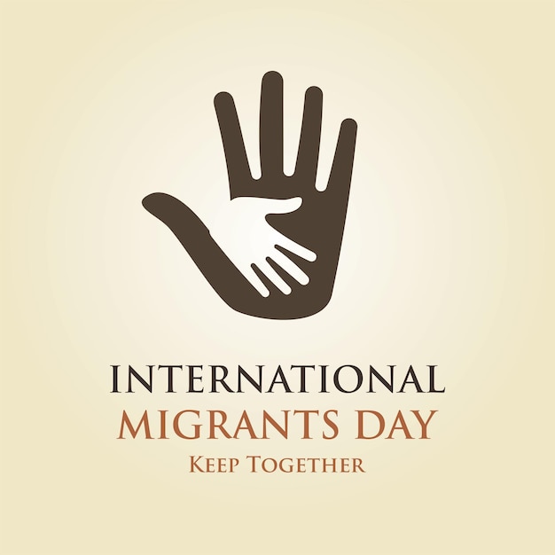 Vector internationale migranten dag vector illustratie ontwerp