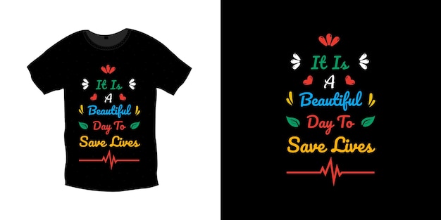 Internationale verpleegkundigen dag typografie t-shirtontwerp