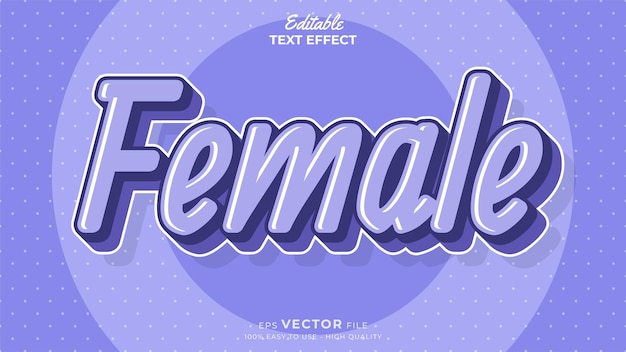 Vector internationale vrouwendag bewerkbare teksteffectsjabloon