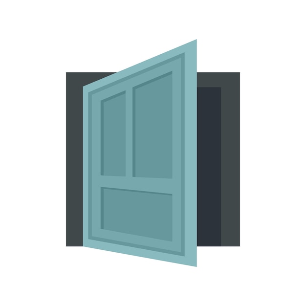 Vector interne deur pictogram vlakke afbeelding van interne deur vector pictogram geïsoleerd op een witte achtergrond