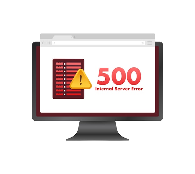 Interne serverfout Websitefout 500 Vectorvoorraadillustratie