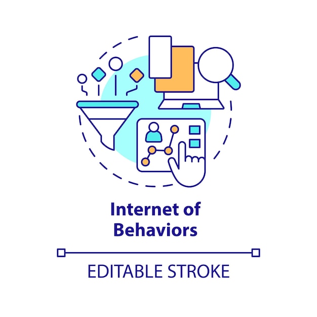 행동 개념 아이콘의 인터넷
