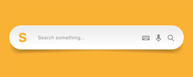 Internet browser search engine search bar for ui mobile app search address and navigation bar