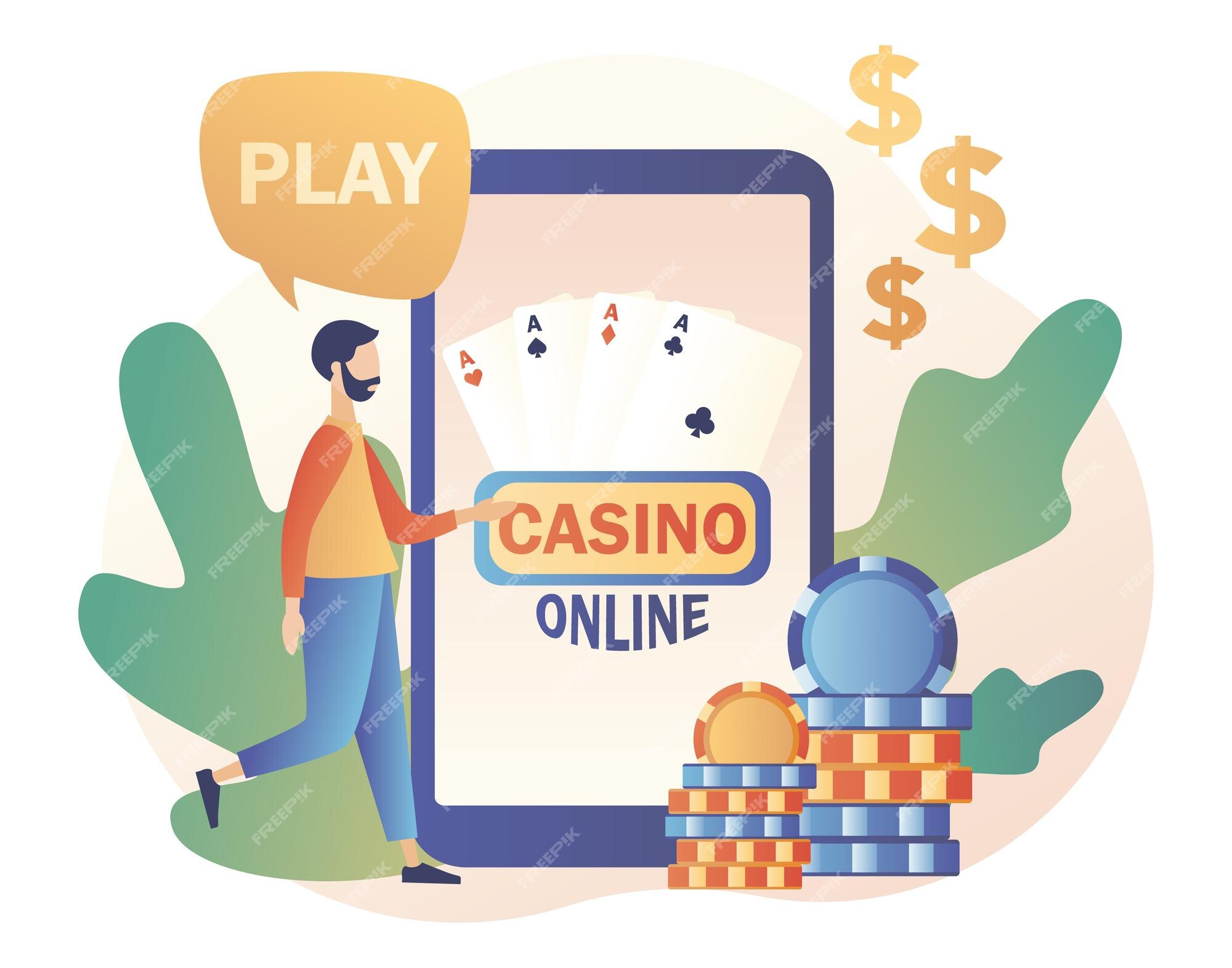 Free Vector  Gamble online casino video game console play flat