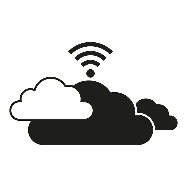 Vector internet cloud data icon eenvoudige vector slimme kantoor informatie pc