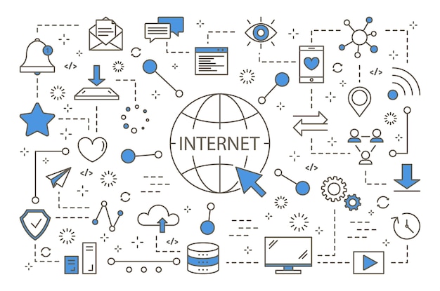 Illustrazione di concetto di internet