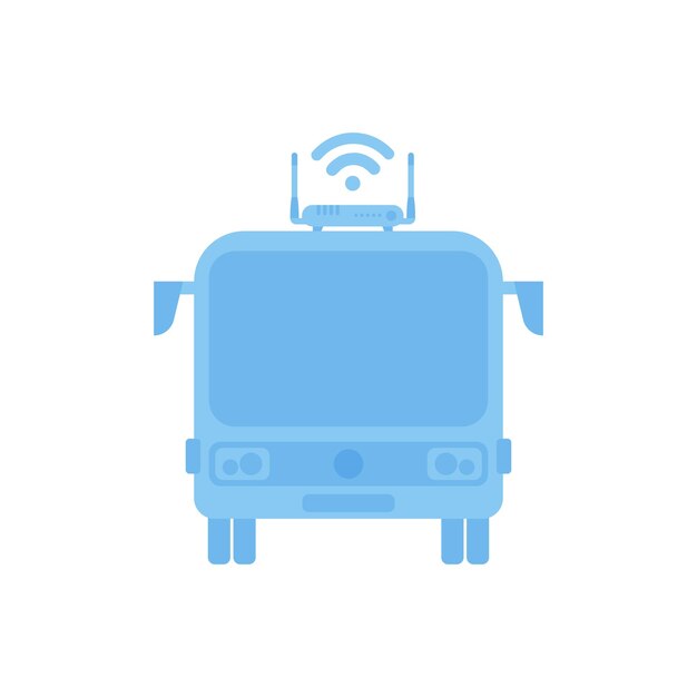 インターネットに接続されたバス IOT と自動化の概念分離ベクトル