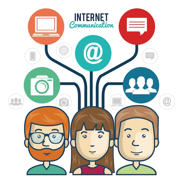 internet connection group persons 