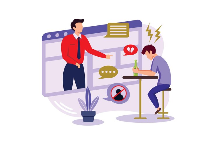 Vector internet criticism flat modern design illustration