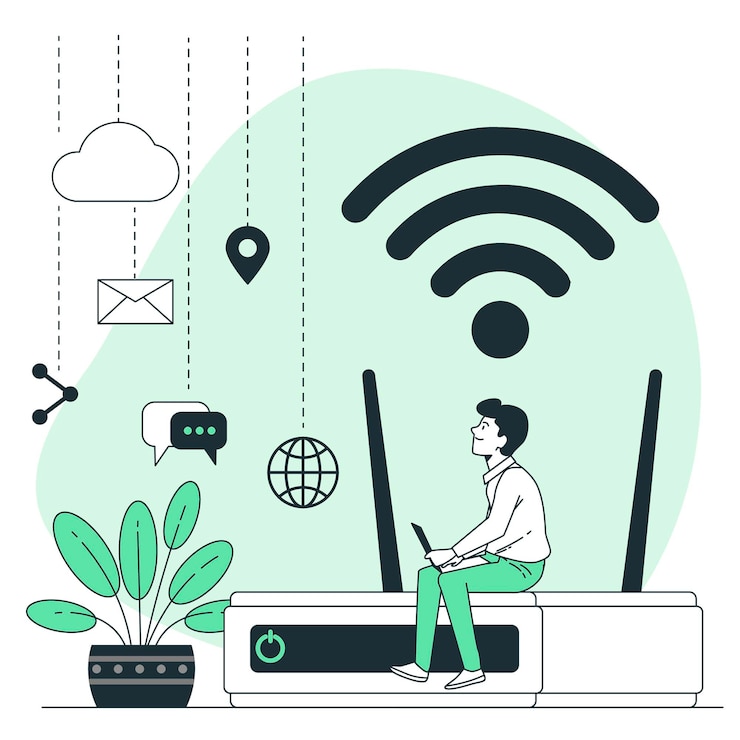 Vector internet dag concept illustratie