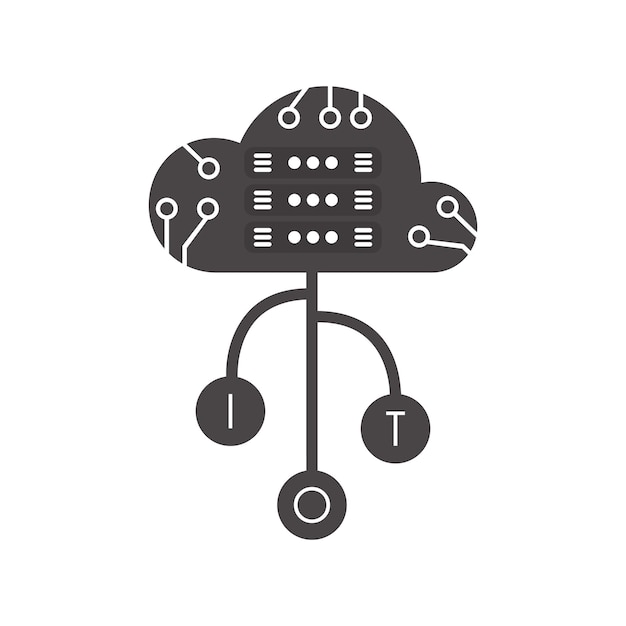 Internet ding logo symbool kunstmatige intelligentie vectorillustratie