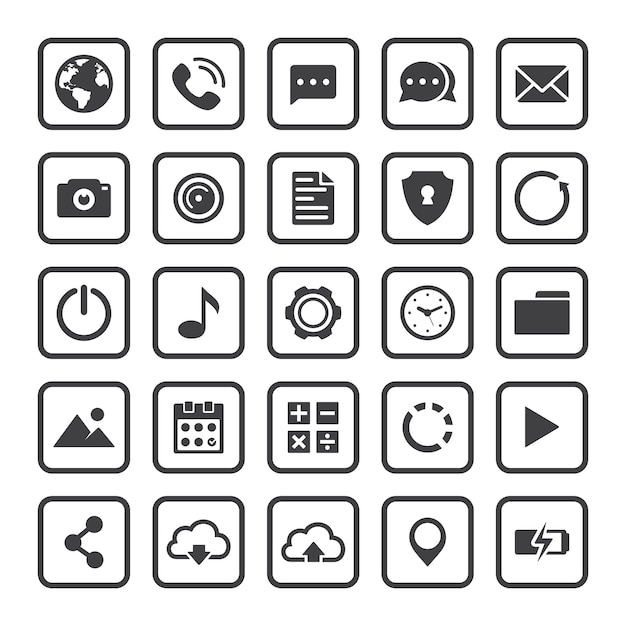 internet icon set