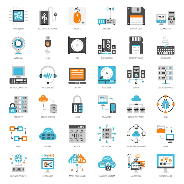 ベクトル インターネットアイコン