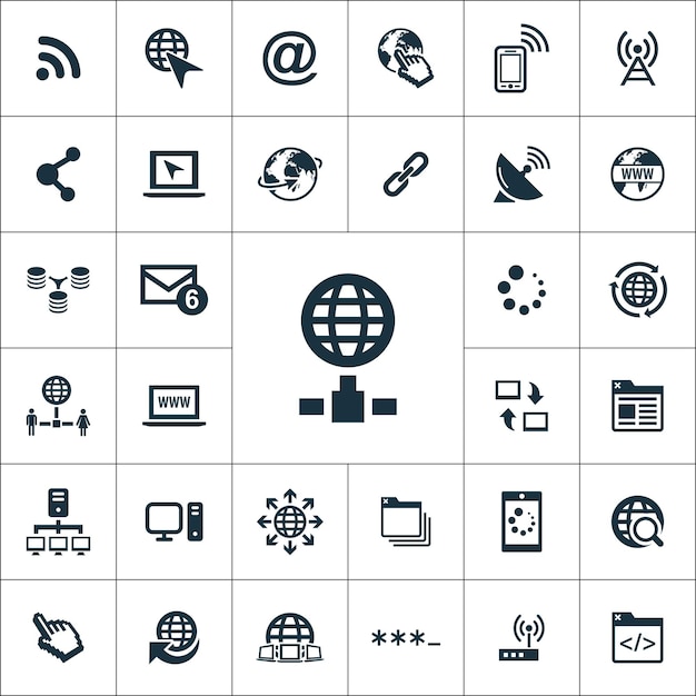 Vector internet icons universal set