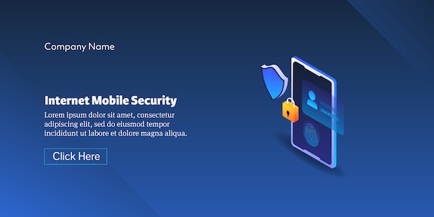 Internet mobiele veiligheidsconcept
